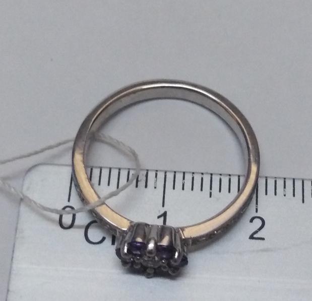 Серебряное кольцо с цирконием (30612910) 2
