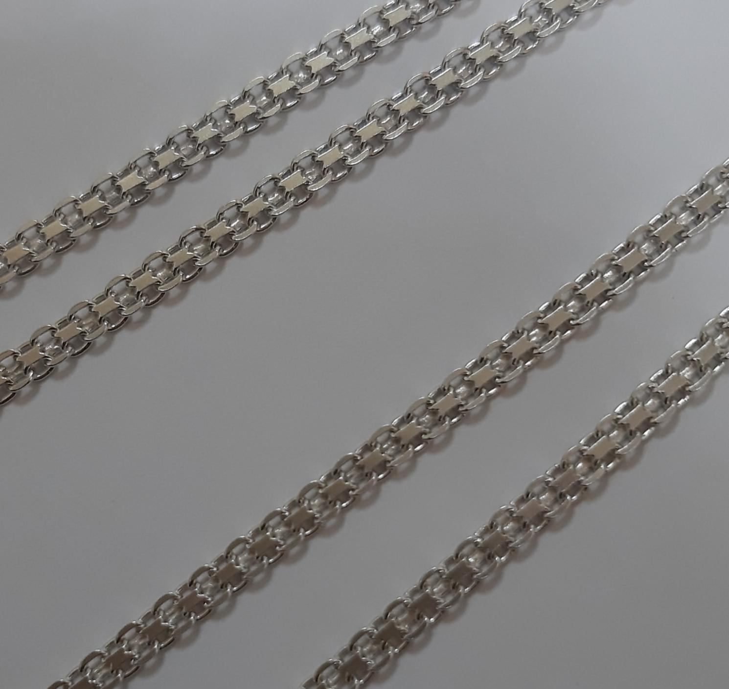Серебряная цепь с плетением Фантазийное (32390631) 0