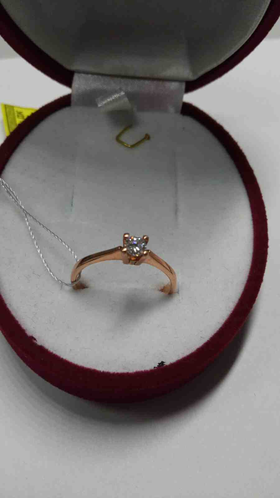 Кольцо из красного золота с бриллиантом (-ми) (27418275) 2
