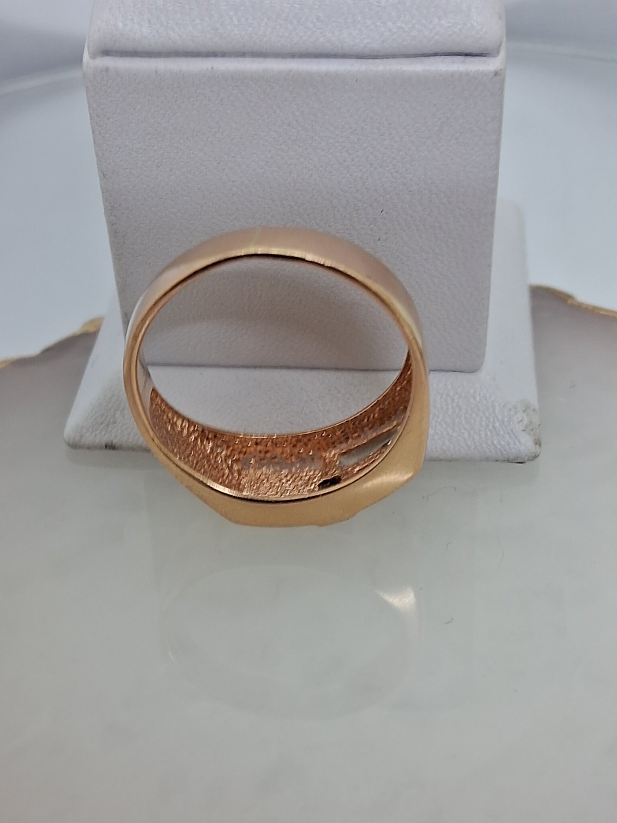 Перстень из красного и белого золота с цирконием и ониксом (33779546)  6
