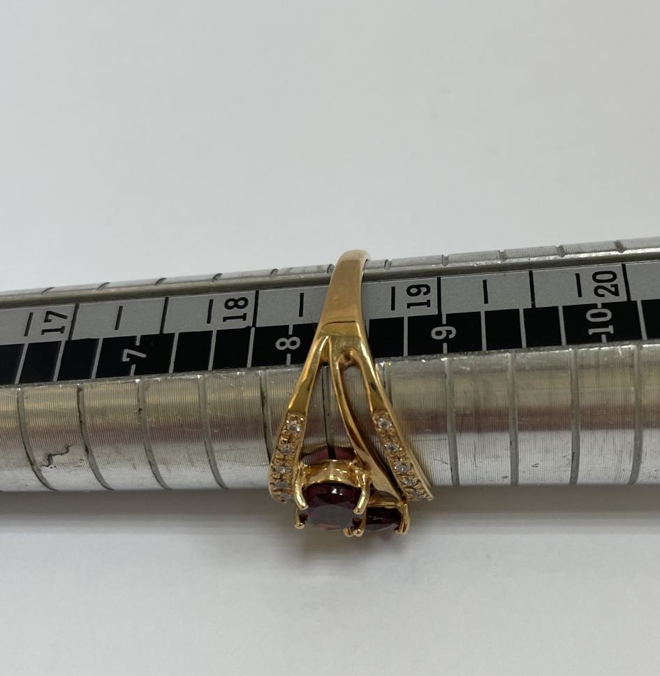 Кольцо из красного золота с цирконием (33768184) 2