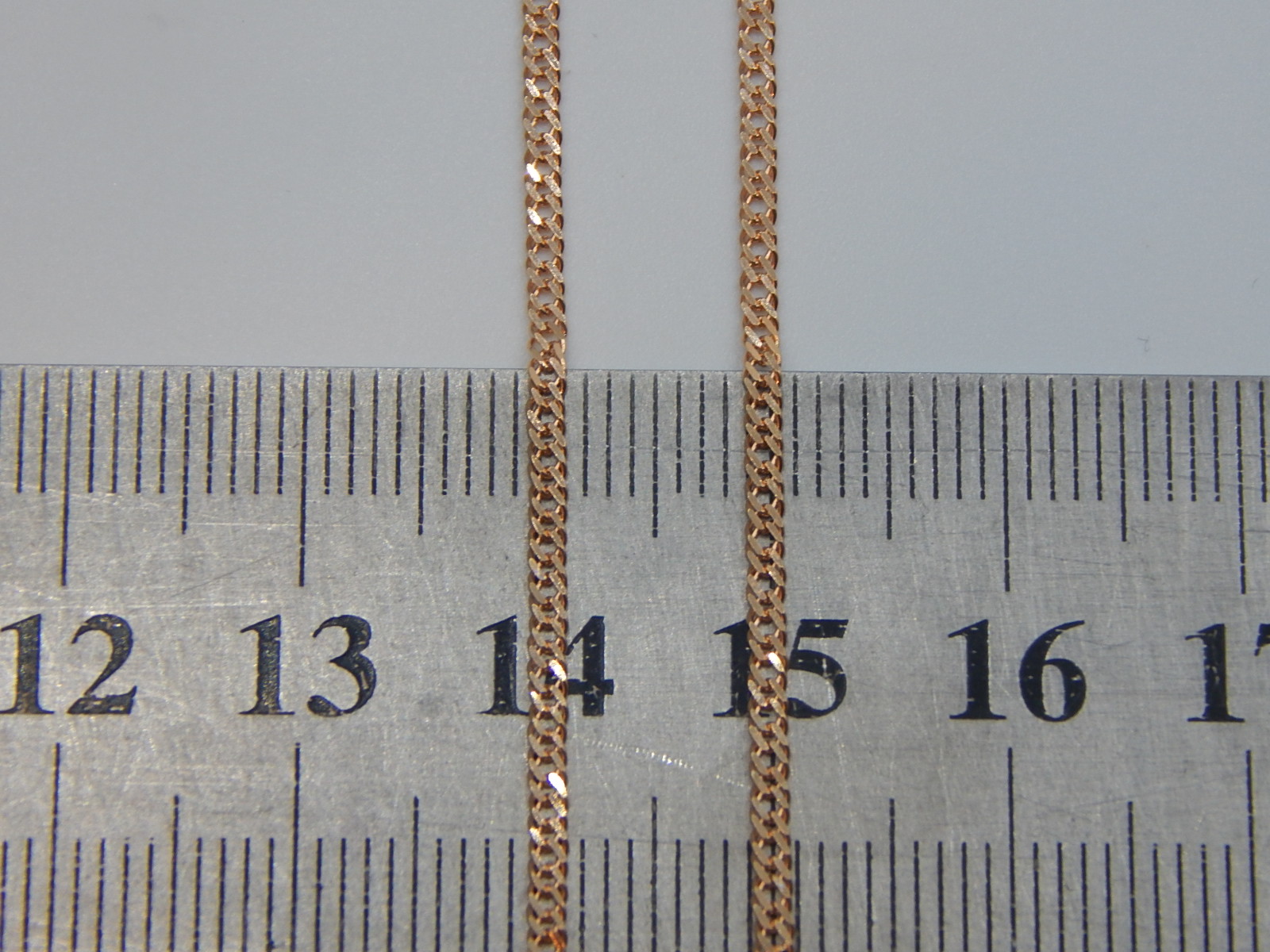 Ланцюжок з червоного золота з плетінням подвійний Ромб (33478802) 2