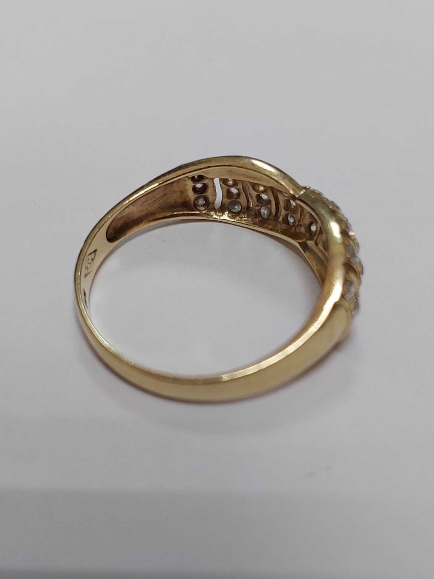 Кольцо из красного золота с цирконием (32988823) 2