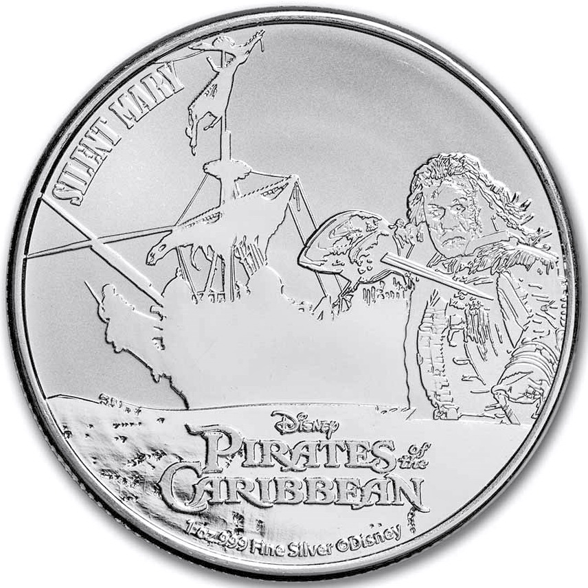 Серебряная монета 1oz Пираты Карибского Моря: Тихая Мэри 2 доллара 2022 года Ниуэ (32420372) 0