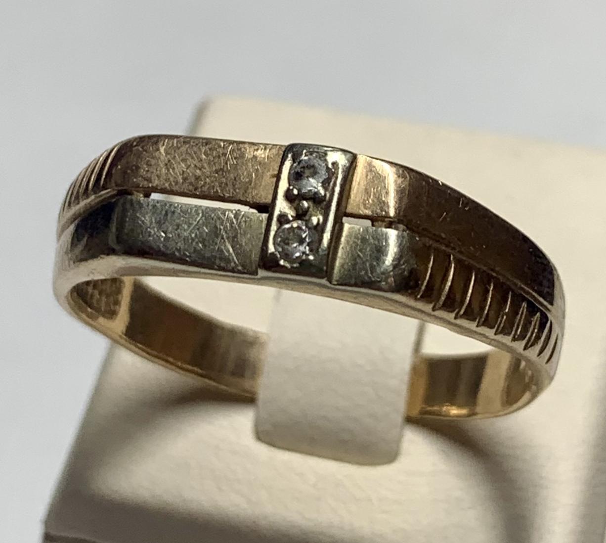 Перстень із червоного та білого золота з цирконієм (33674196) 1