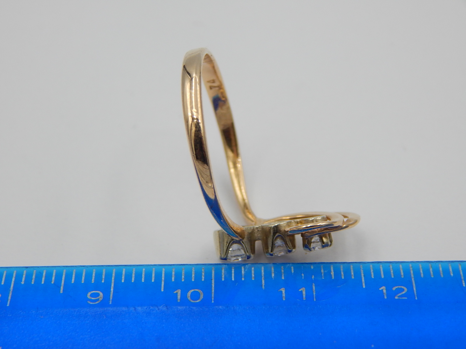 Кольцо из красного золота с цирконием (30602650) 7