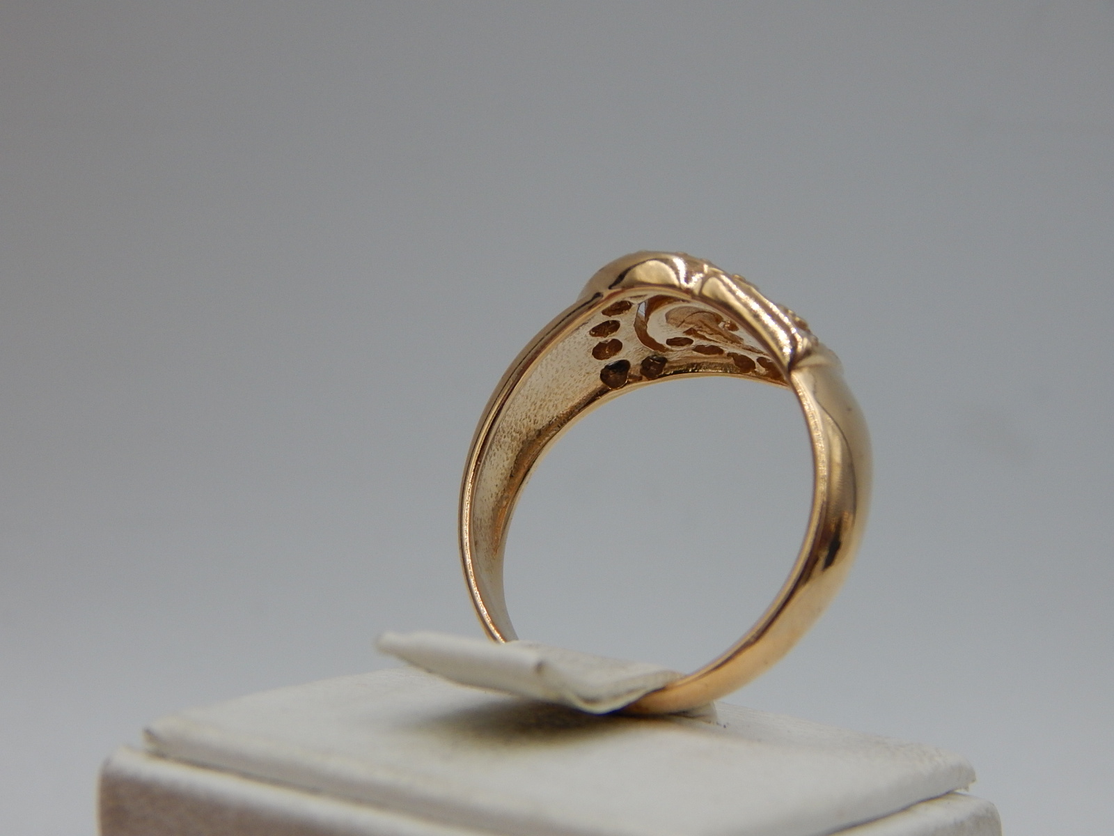 Кольцо из красного золота с цирконием (32455640) 5