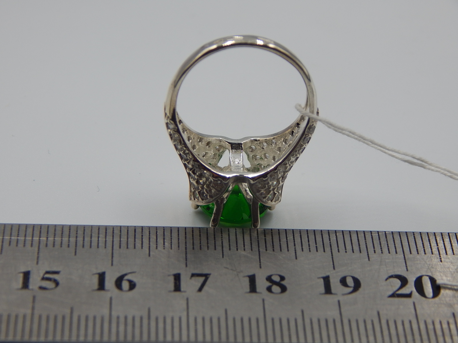 Серебряное кольцо с позолотой и цирконием (32230420) 3