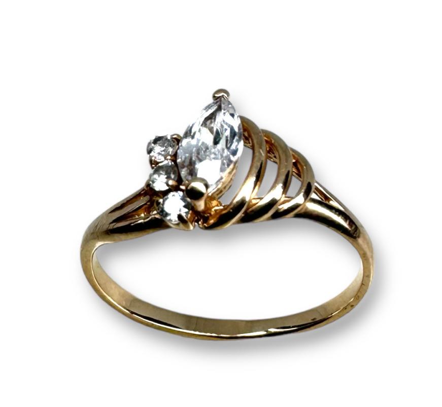 Кольцо из красного золота с цирконием (32341969)  1