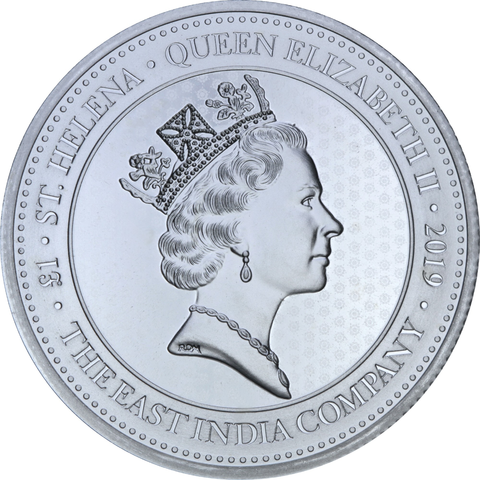 Срібна монета 1oz Гінея 1 фунт стерлінгів Острів Святої Єлени 2019 (33138357) 0