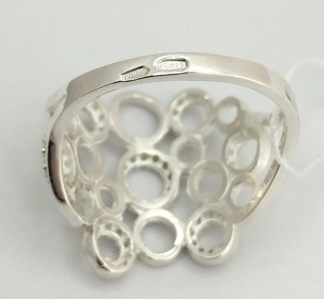 Серебряное кольцо с цирконием (32687354) 4