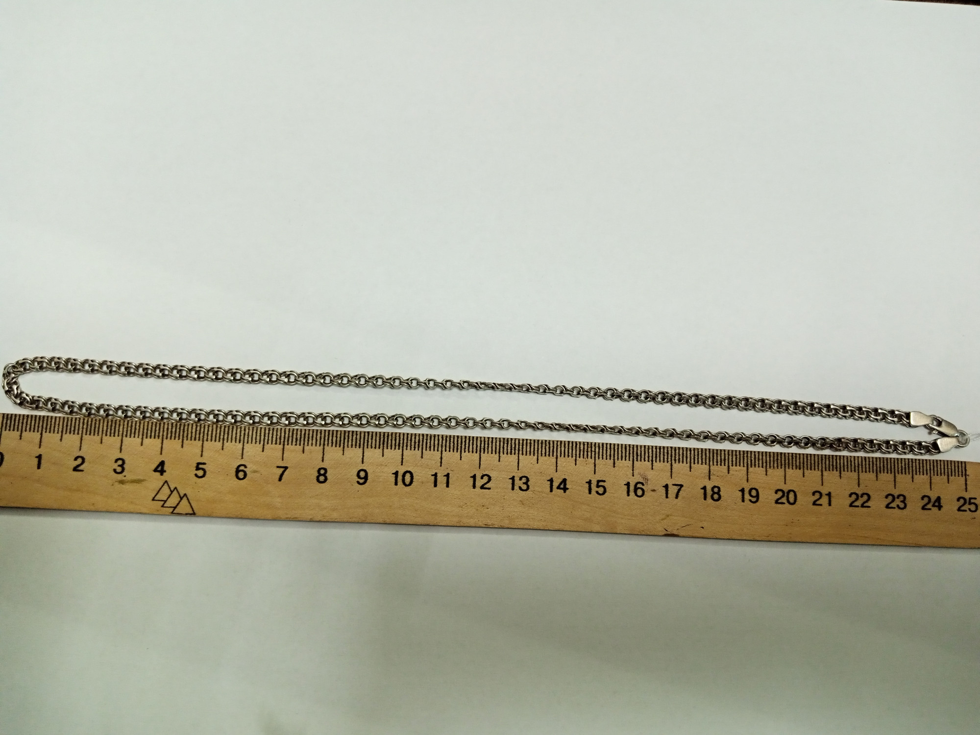 Серебряная цепь с плетением Бисмарк (33455669) 3
