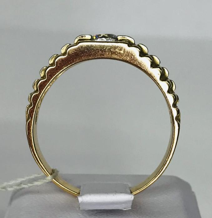 Перстень из красного и белого золота с цирконием (28799456) 2