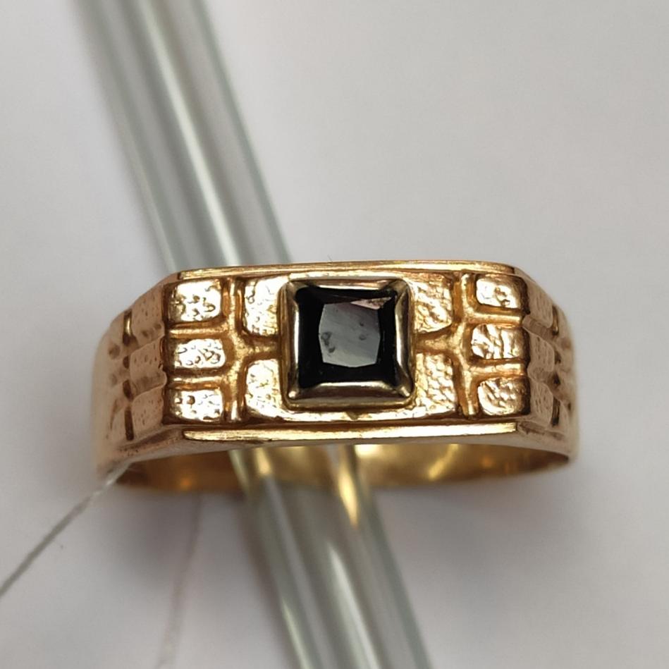 Перстень из красного золота с цирконием (33809413) 1