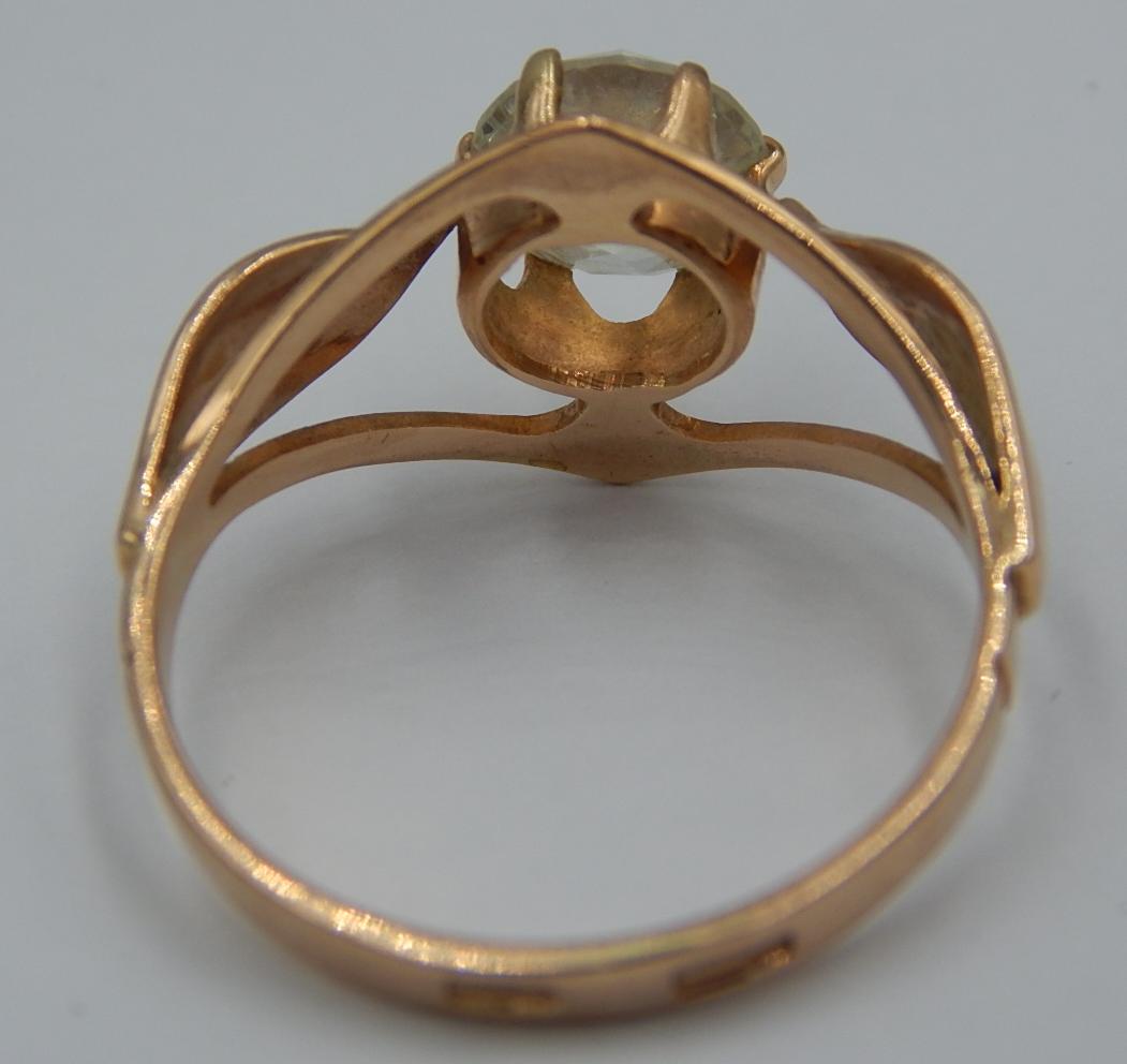 Кольцо из красного золота с цирконием (28255868) 6