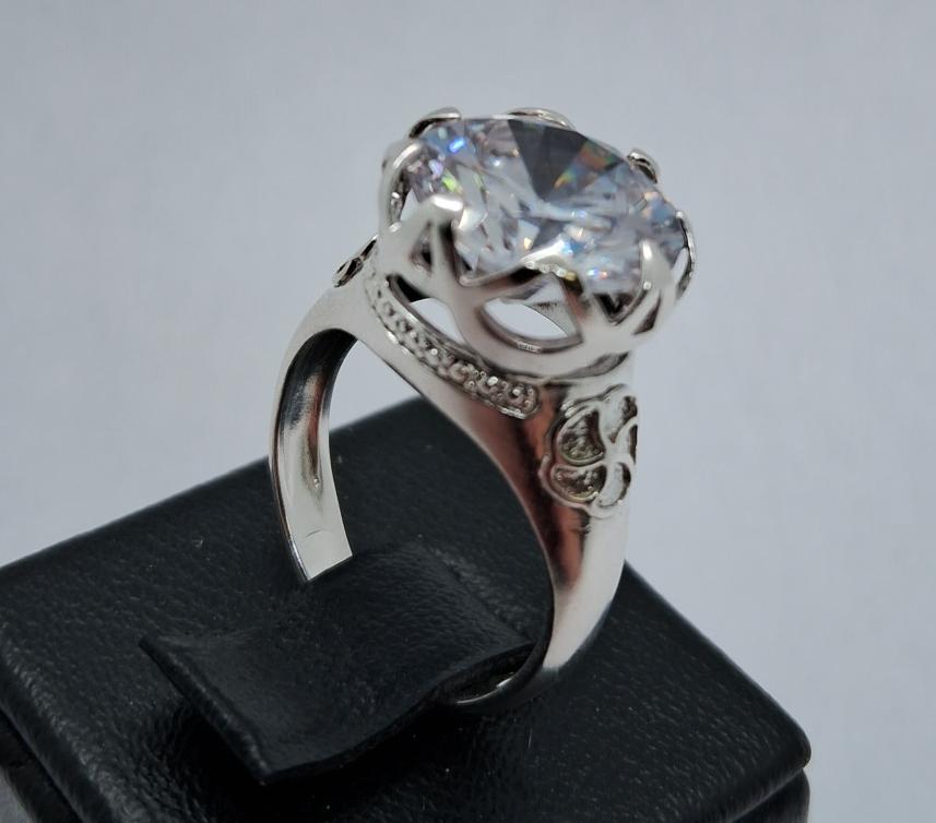 Серебряное кольцо с цирконием (32648093) 2