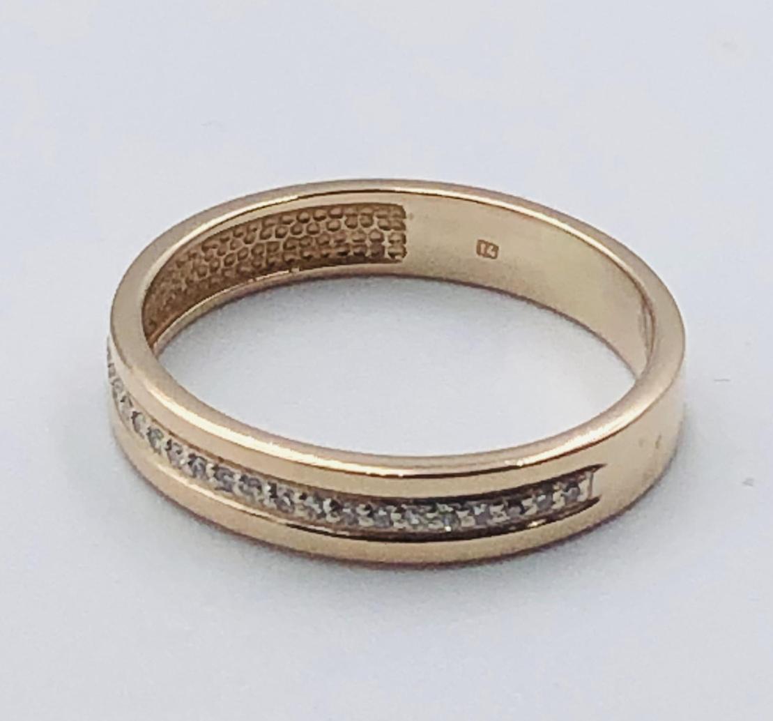 Обручальное кольцо из красного золота с бриллиантом (-ми) (33616156)  1