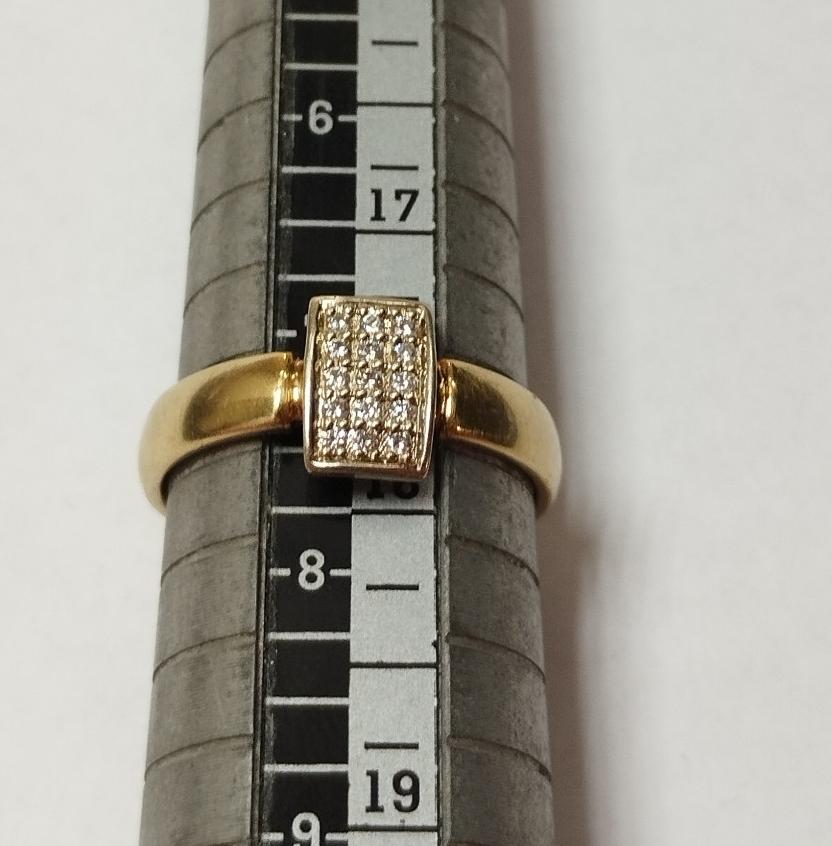 Кольцо из красного и желтого золота с бриллиантом (-ми) (33670477) 2