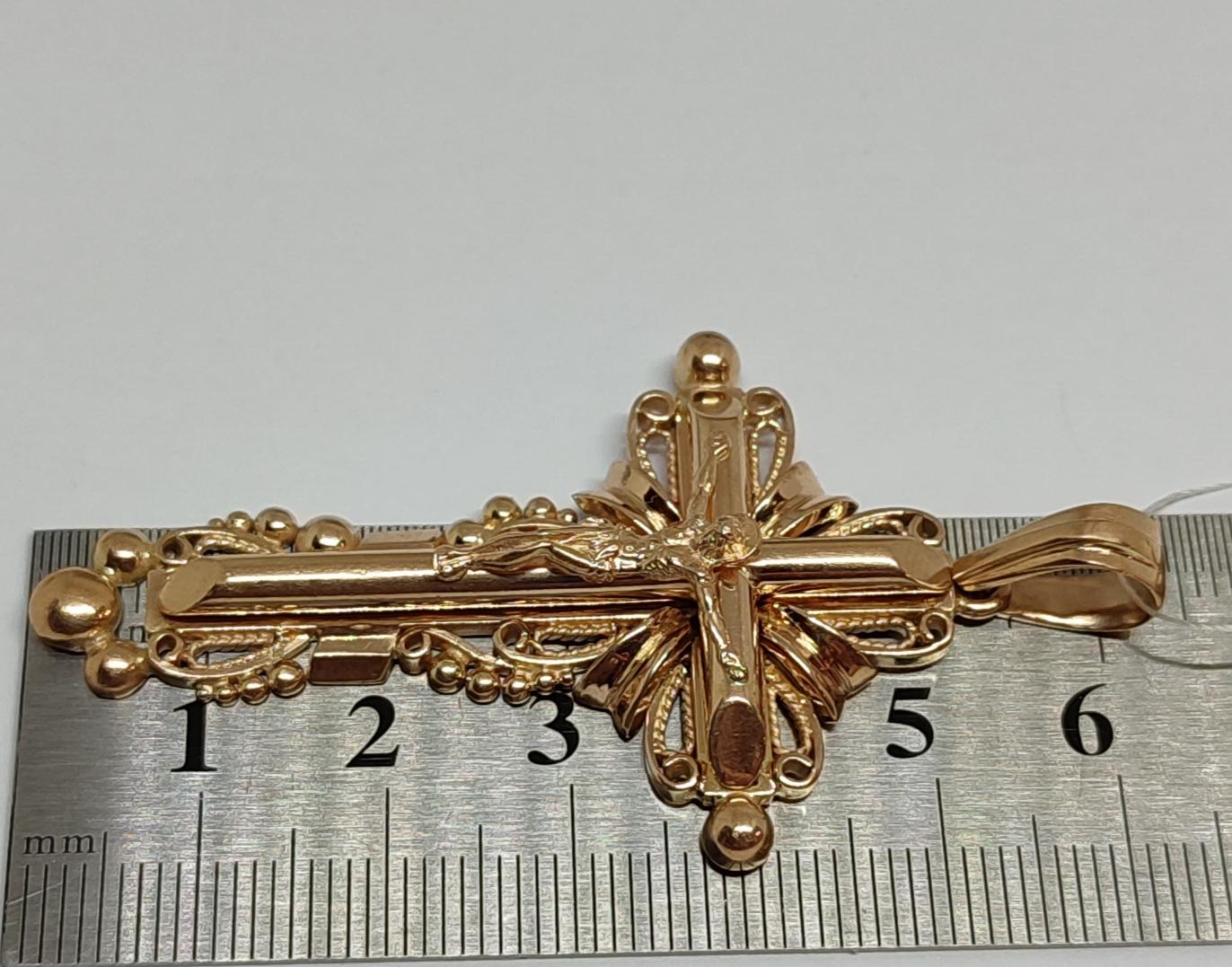 Подвес-крест из красного золота (33665959)  2