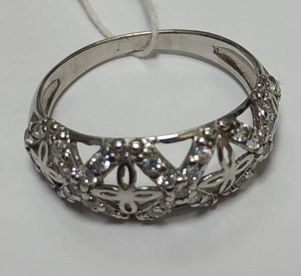 Серебряное кольцо с цирконием (30569551) 1