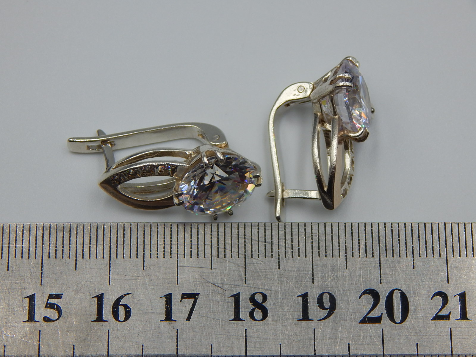 Срібні сережки з позолотою та цирконієм (32402699) 5