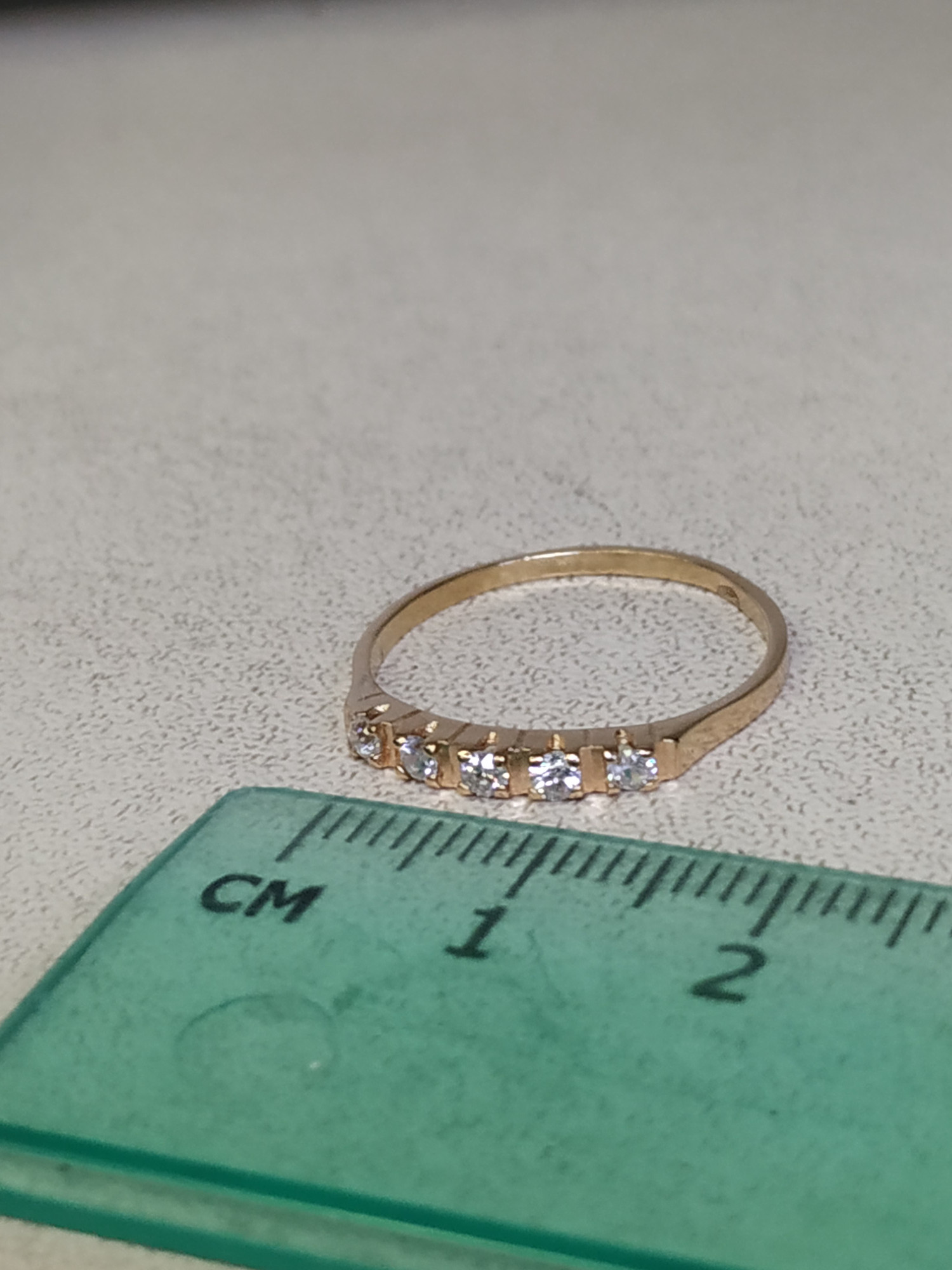 Кольцо из желтого золота с цирконием (30438223) 5