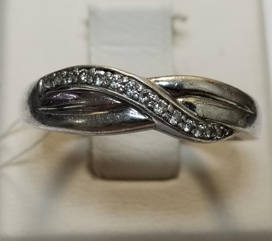 Серебряное кольцо с цирконием (33806371) 0