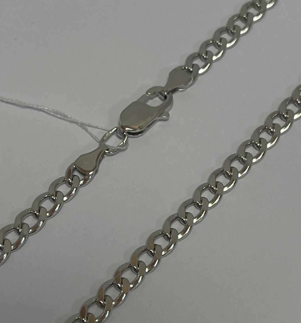 Срібний ланцюг з плетінням панцирне (33958522) 0