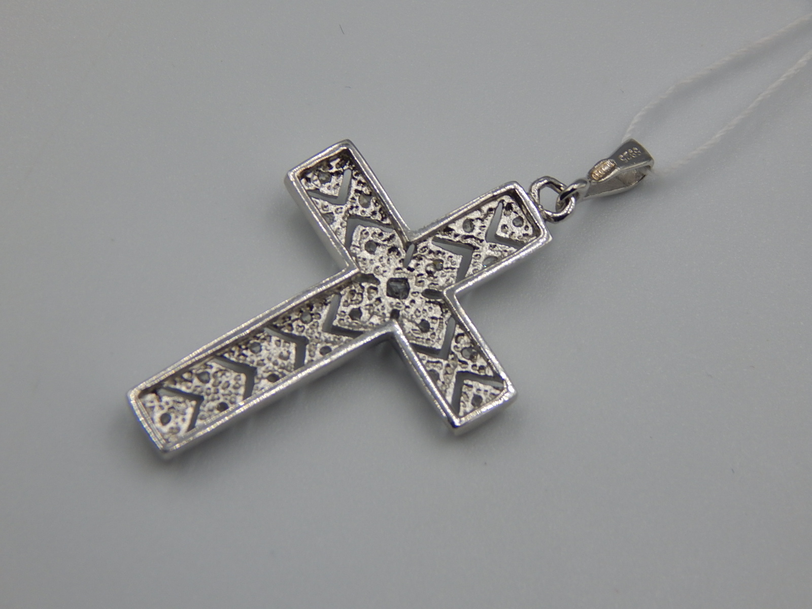 Срібний підвіс-хрест із цирконієм (32924788) 2