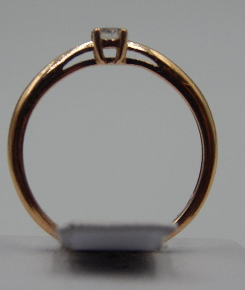 Кольцо из желтого золота с цирконием (32546871)  4