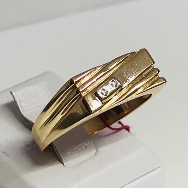 Перстень із червоного золота з цирконієм (30919014) 1