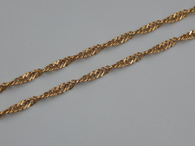 Цепь из красного золота с плетением Сингапур (31941041) 1