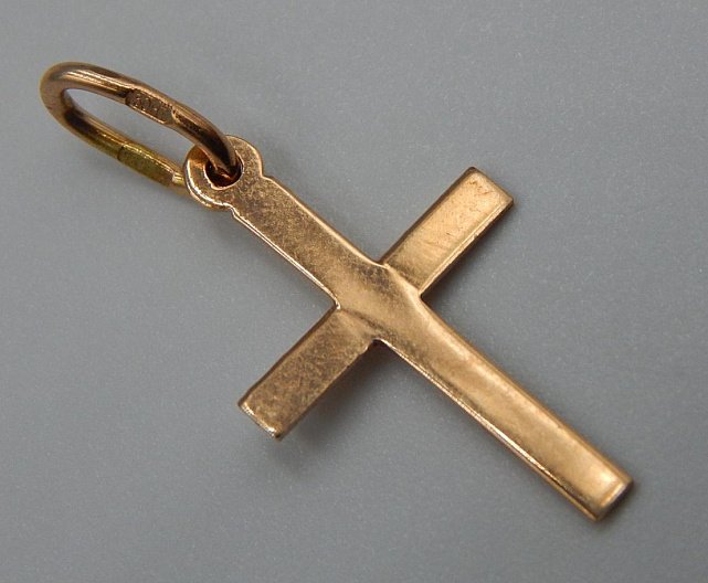 Підвіс-хрест з червоного золота (33647140) 3