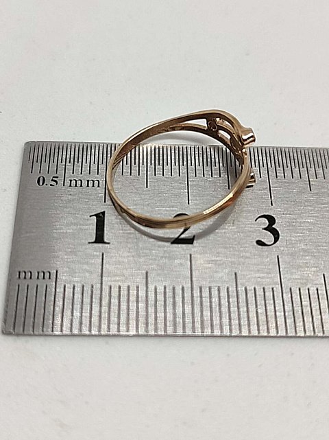 Кольцо из красного золота с бриллиантом (-ми) (30800410) 4