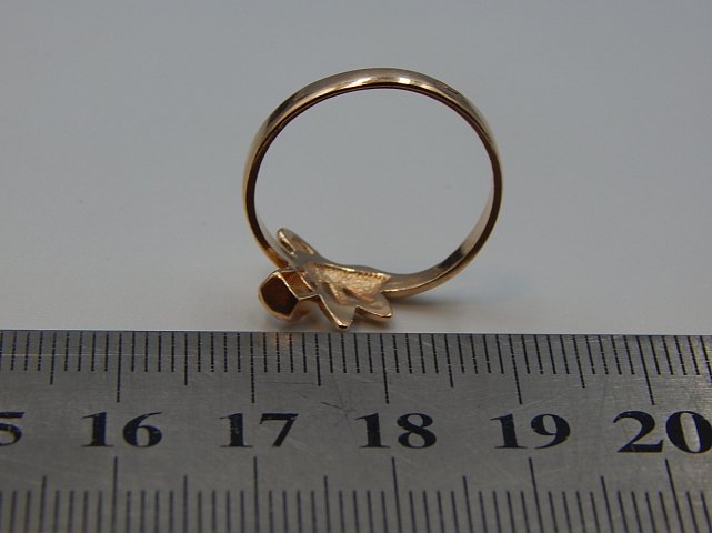 Кольцо из красного золота с цирконием (31491341)  5