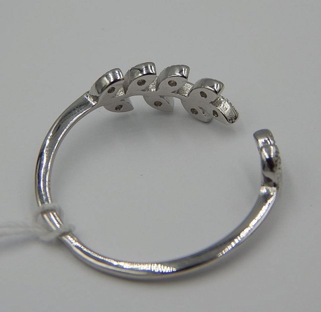 Серебряное кольцо с цирконием (30520439) 3
