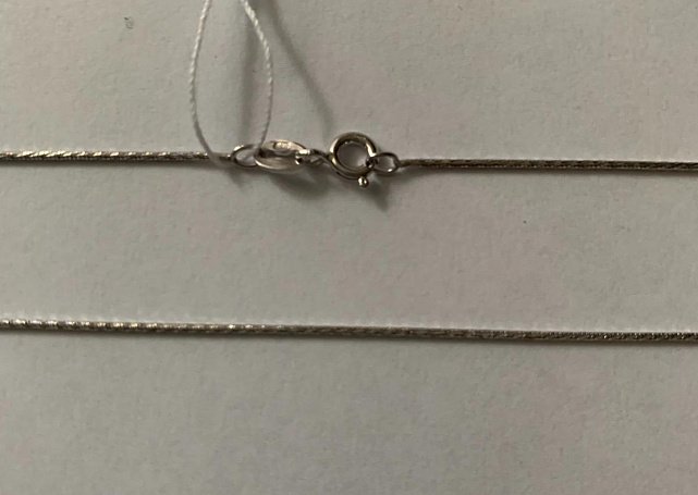 Серебряная цепь с плетением Снейк (30590819) 0