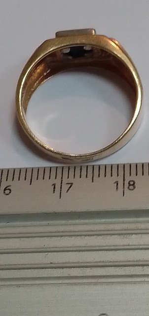 Перстень из красного и белого золота с агатом (31605590) 3