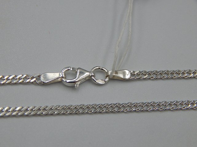 Серебряная цепь с плетением Двойной ромб (31376124) 1