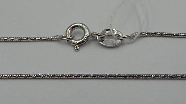 Серебряная цепь с плетением Снейк (30548102) 0