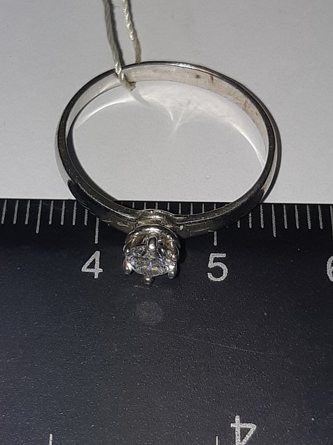 Серебряное кольцо с цирконием (30513453) 1