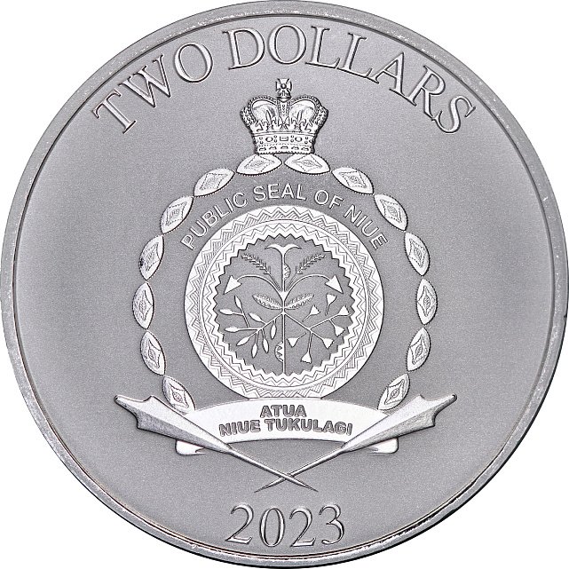 Срібна монета 1oz Герої Грецької Міфології: Геракл 2 долари 2023 Ніуе (31572713) 12