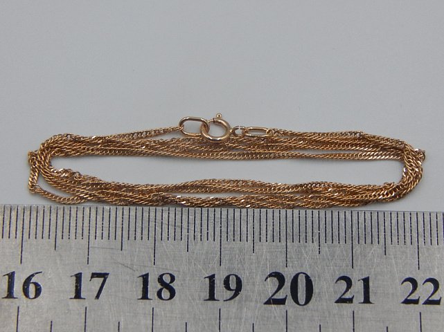 Ланцюжок з червоного золота з плетінням Фантазійне (33758686) 4