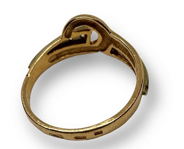 Кольцо из красного и белого золота с цирконием (29715824) 3