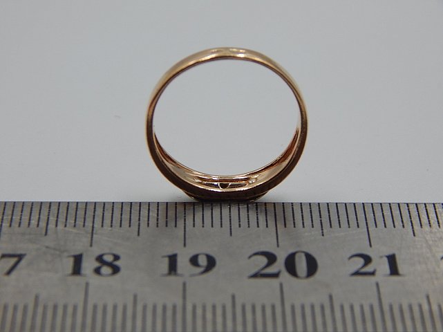 Кольцо из красного и белого золота с бриллиантом (-ми) (31645647) 3