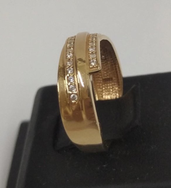 Кольцо из красного золота с цирконием (31986864)  2