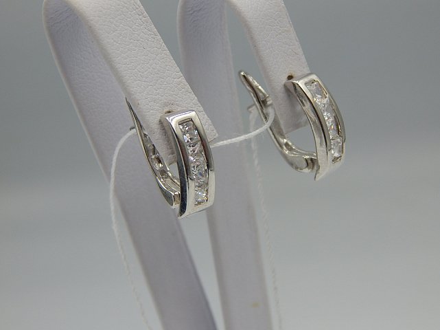 Срібні сережки з цирконієм (33194769) 3