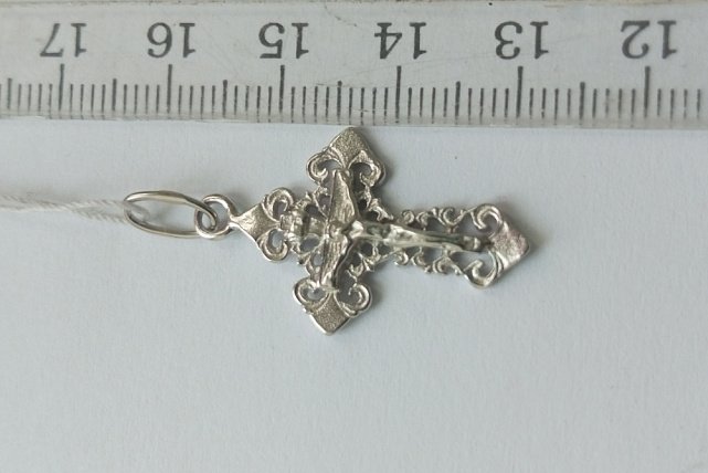 Срібний підвіс-хрест (30512969) 3