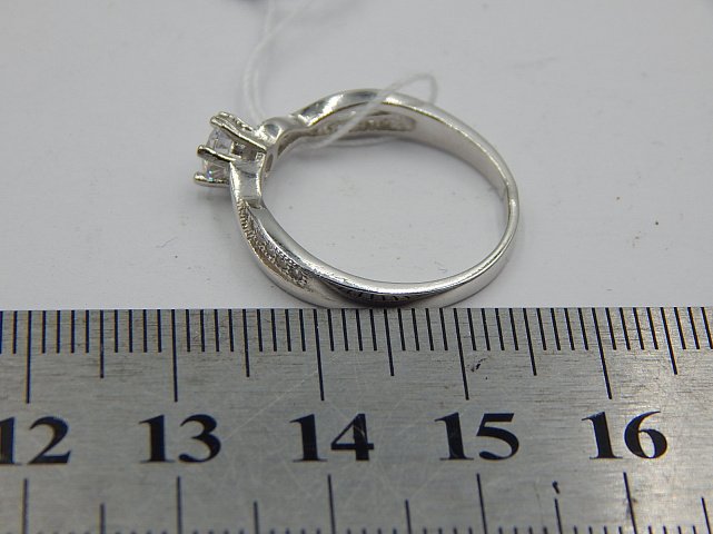 Серебряное кольцо с цирконием (29314533) 3