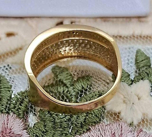 Кольцо из желтого золота с цирконием (32709109) 6